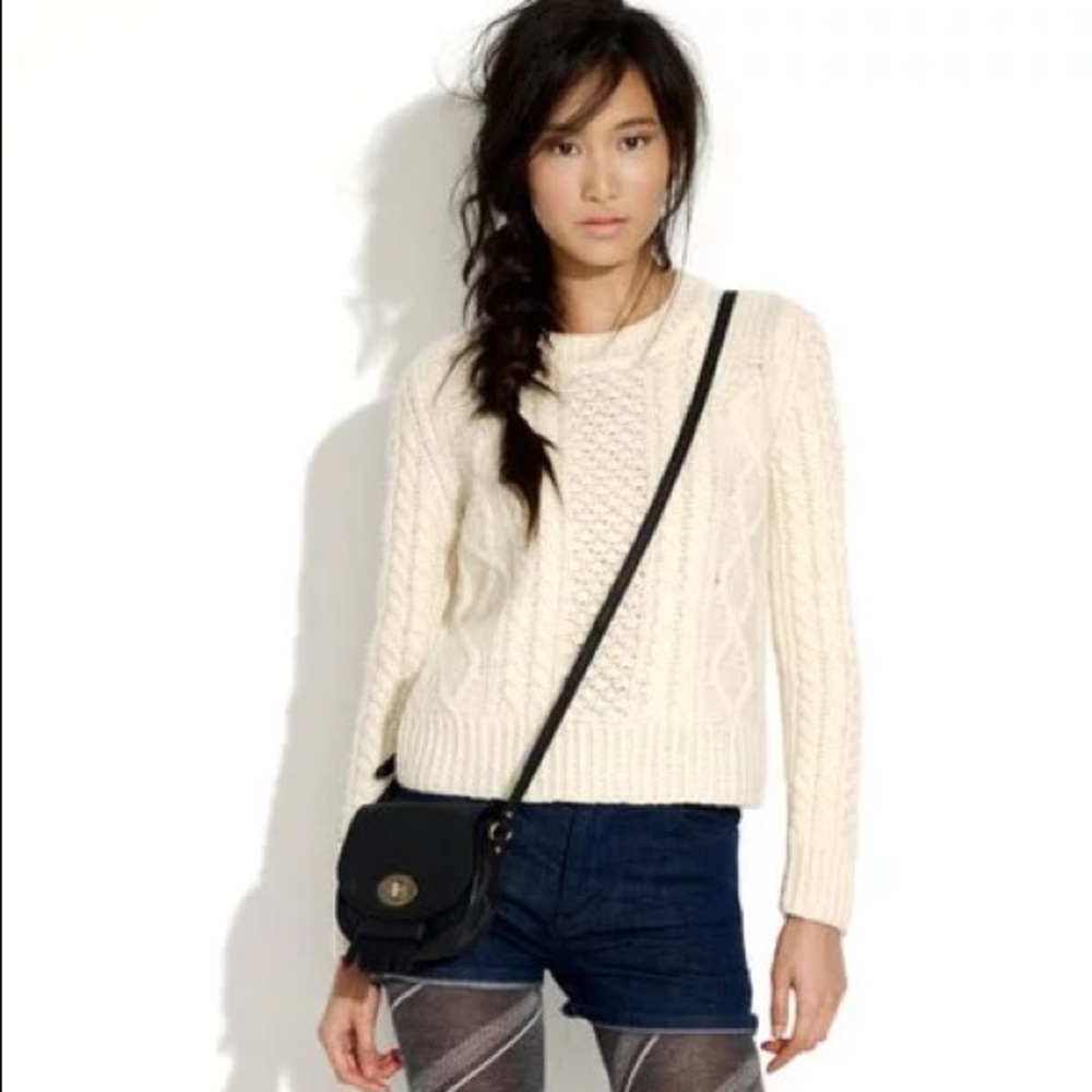 RARE Cream Fisherman Sweater, Madewell